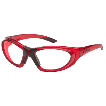 Hilco T-Zone Safety Rated Sports Goggles - Translucent Red frame no lenses
