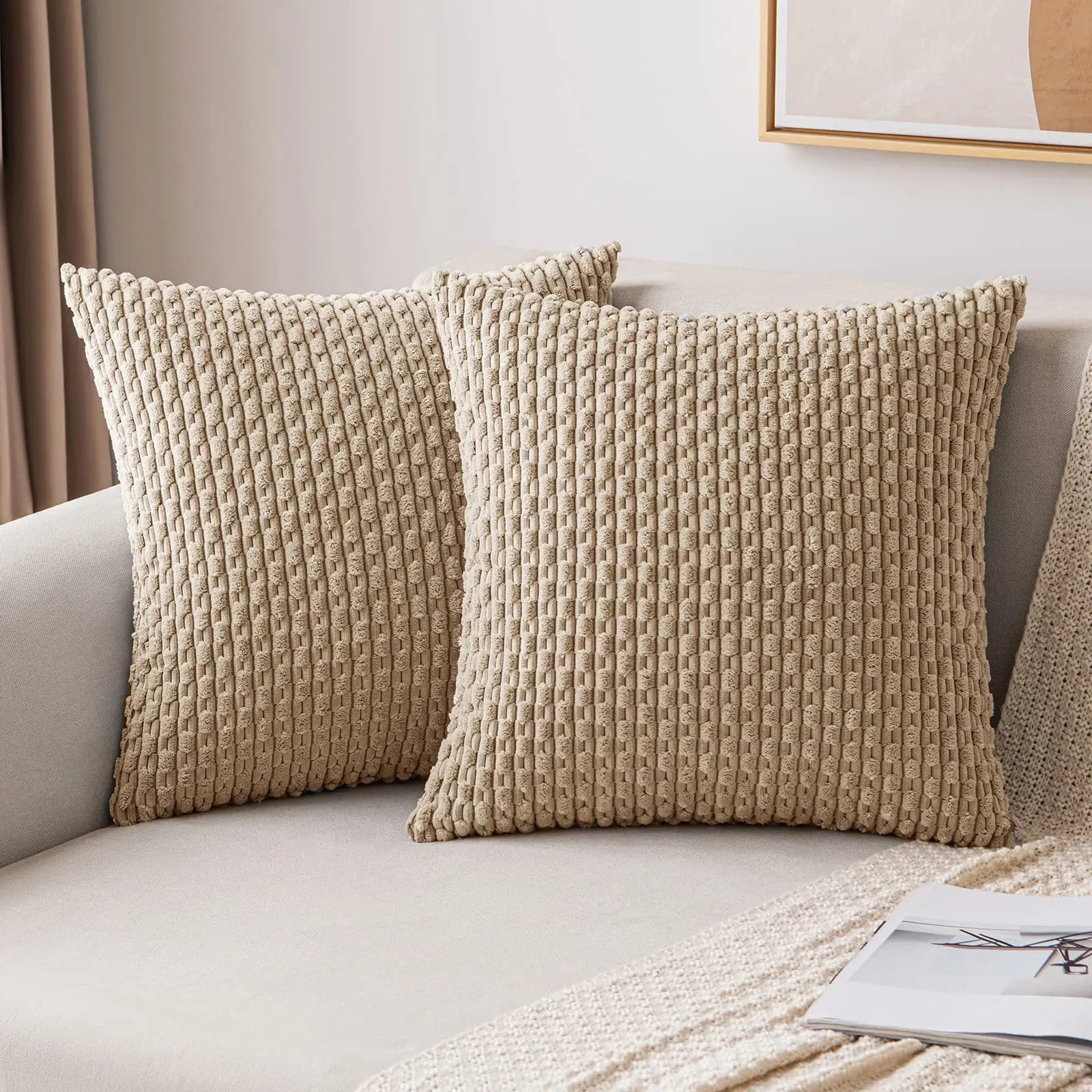 Housse de Coussin Décorative Kaki - Kaki / 40x40CM