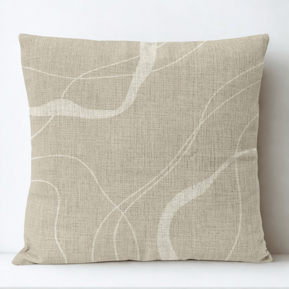 Housse de Coussin Décorative Motif à Ligne Epaisse - 11 / 35x35cm