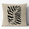 Housse de Coussin Décorative Motif Feuille - 19 1 / 35x35cm
