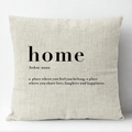 Housse de Coussin Décorative Motif Home - 7 / 35x35cm