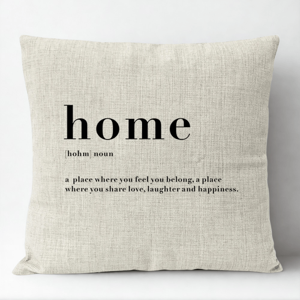 Housse de Coussin Décorative Motif Home - 7 / 35x35cm
