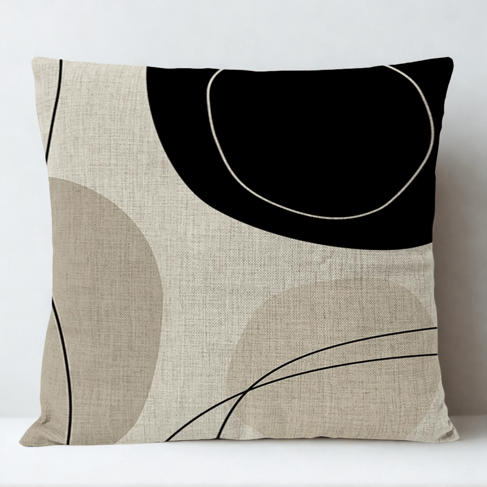 Housse de Coussin Décorative Motif Tache Multiple - 15 / 35x35cm