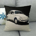 Housse de Coussin Décorative Motif VW Coccinelle Rétro - 19 / 40x40cm