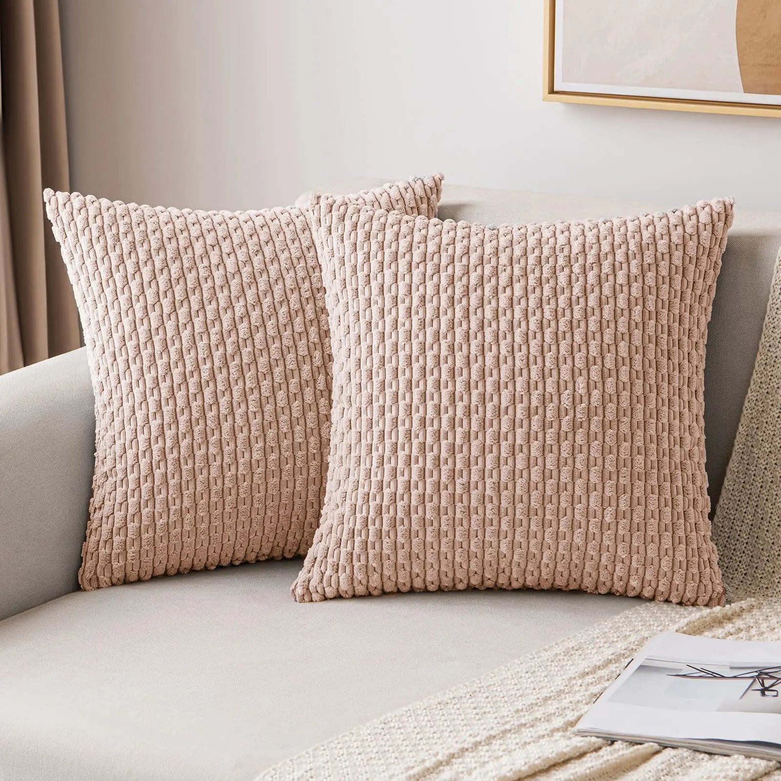 Housse de Coussin Décorative Rose - Rose / 40x40CM