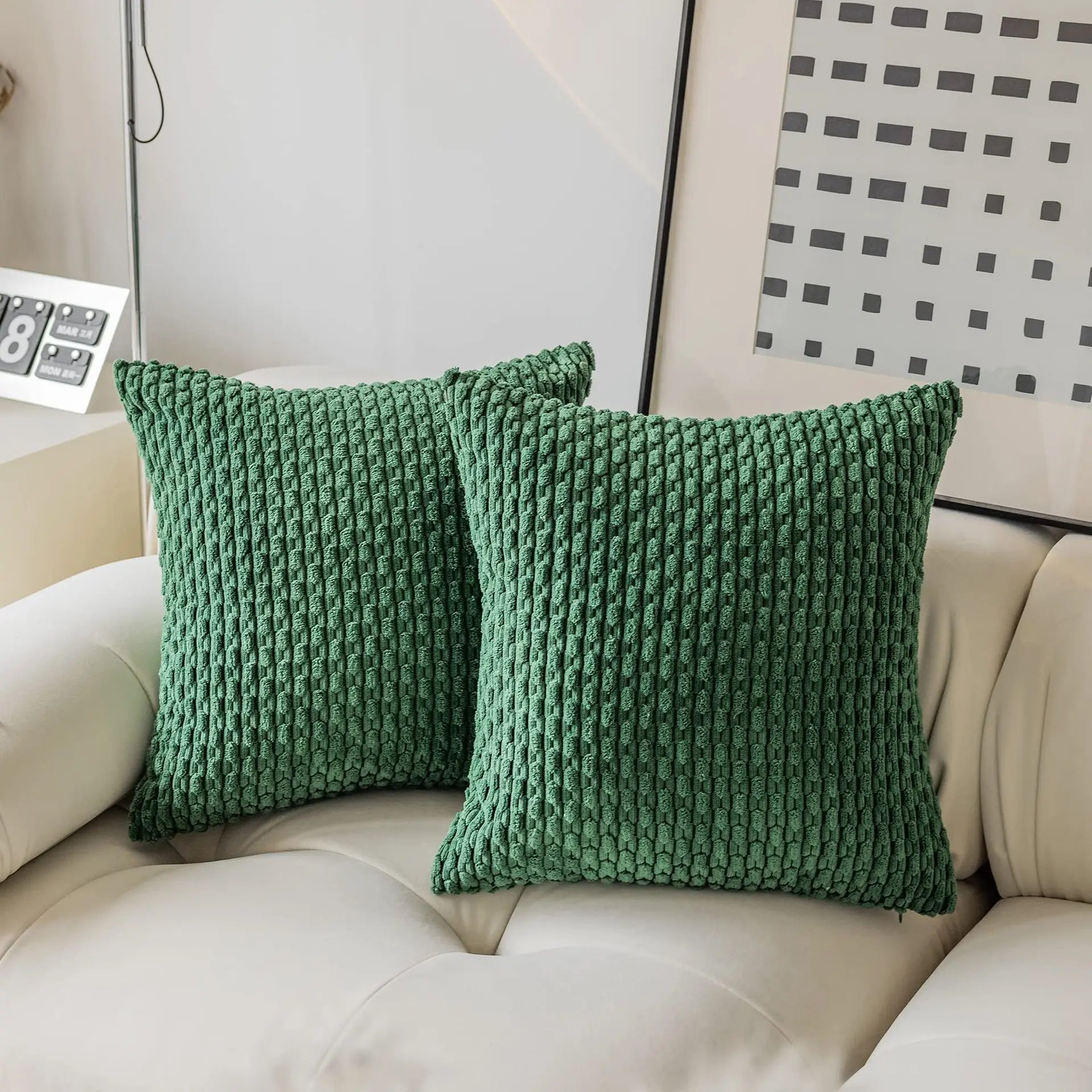 Housse de Coussin Décorative Vert Foncé - Vert / 40x40CM