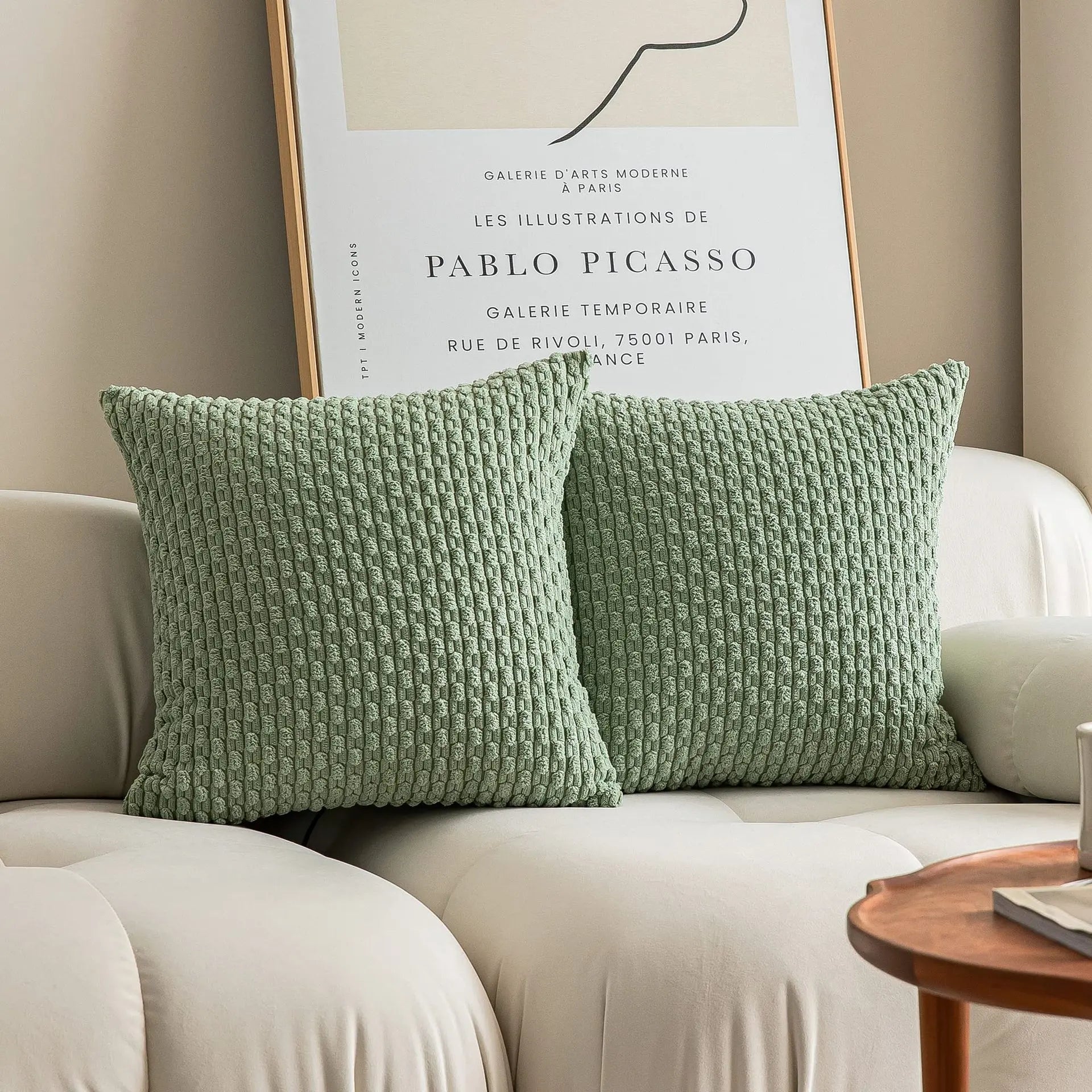 Housse de Coussin Décorative Vert - Vert / 40x40CM