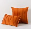 Housse de Coussin en Velours à Ligne Jaune Orange - Orange Jaune / 30x50cm 1pcs cover