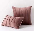 Housse de Coussin en Velours à Ligne Rose - Rose / 30x50cm 1pcs cover
