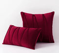 Housse de Coussin en Velours à Ligne Rouge - Rouge / 30x50cm 1pcs cover