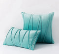 Housse de Coussin en Velours à Ligne Turquoise - Turquoise / 30x50cm 1pcs cover