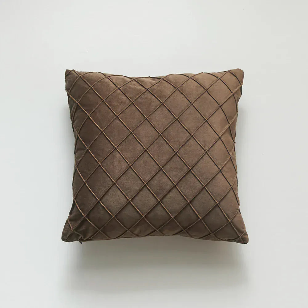 Housse de Coussin en Velours à Relief Marron - Marron / 30x50cm