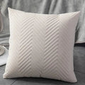 Housse de Coussin en Velours à Vague Blanc - Blanc / Single-sided