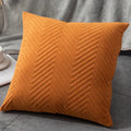 Housse de Coussin en Velours à Vague Jaune Orange - Jaune / Single-sided