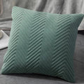 Housse de Coussin en Velours à Vague Vert - Vert / Single-sided