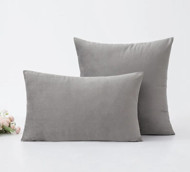 Housse de Coussin en Velours Gris - Gris / 30x50cm 1pcs cover