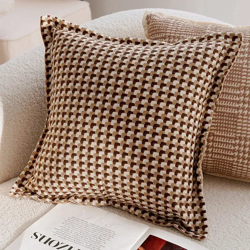 Housse de Coussin Luxe Léger avec Motif Ombres - Couleur 13 / (45x45cm)