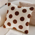 Housse de Coussin Luxe Léger en Peluche à Pois - Couleur 17 / (45x45cm)