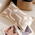 Housse de Coussin Luxe Léger Rectangle avec Relief Géométrique - Couleur 24 / (30x50cm)
