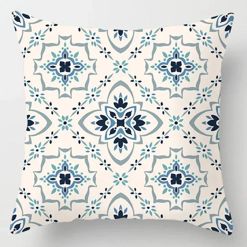Housse de Coussin Motif Carreau de Ciment - 25 / 40x40cm