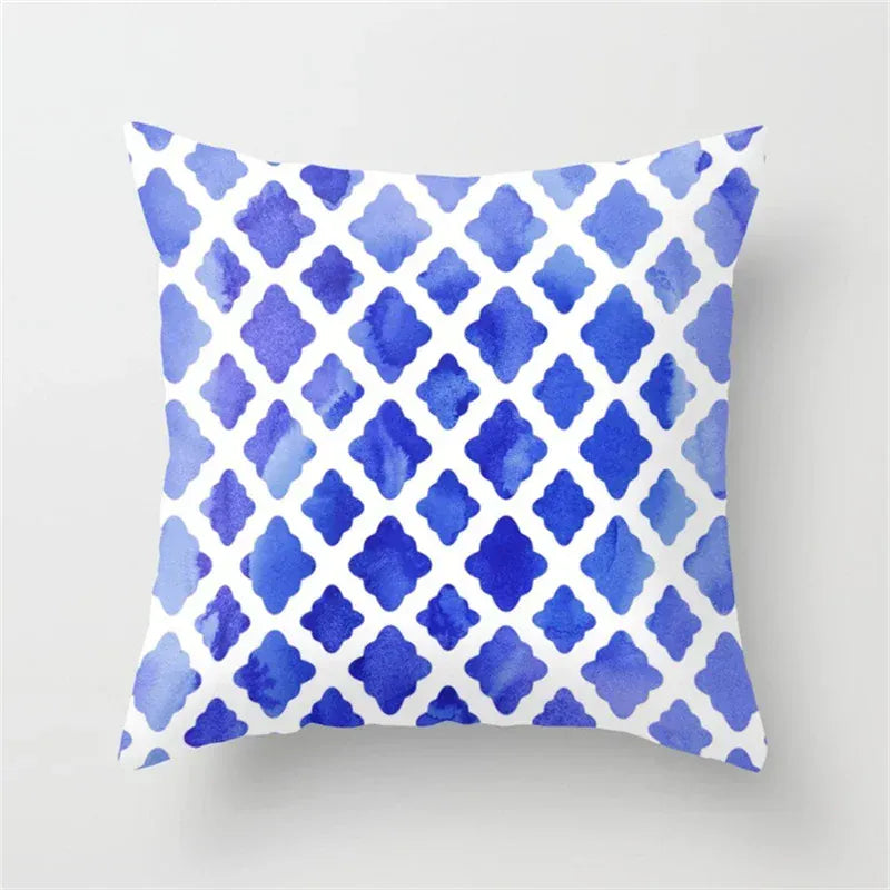Housse de Coussin Motif Carreau de Faïence - 38 / 40x40cm