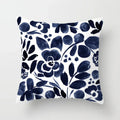 Housse de Coussin Motif Fleur Bleu - 37 / 40x40cm