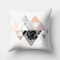 Housse de Coussin Motif Géométrique Triangles Marbre - 4 / 40x40cm