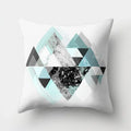 Housse de Coussin Motif Losange Abstrait Marbré - 5 / 40x40cm
