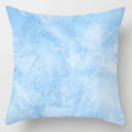 Housse de Coussin Motif Marbre Bleu Ciel - 17 / 40x40cm