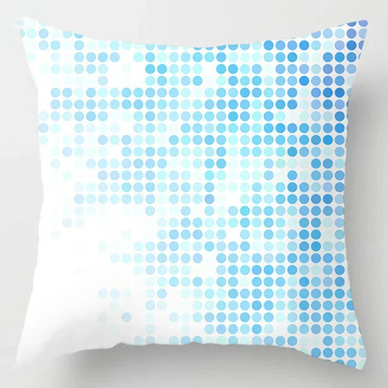 Housse de Coussin Motif Mosaïque de Points - 29 / 40x40cm