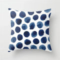 Housse de Coussin Motif Pois Aquarelle Bleu Marine - 36 / 40x40cm