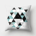 Housse de Coussin Motif Triangle Bleu - 9 / 40x40cm