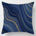 Housse de Coussin Motif Vague Fluide Dorée - 15 / 40x40cm