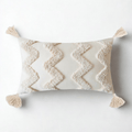 Housse de Coussin Rectangle Touffeté à Pompons Motif Vague Verticale - Default Title / G-30X50CM