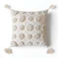 Housse de Coussin Touffeté à Pompons Motif à Point - Default Title / I-45X45CM