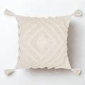 Housse de Coussin Touffeté à Pompons Motif Losange - Default Title / E-45X45CM
