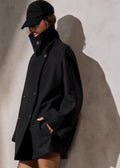 ITALIAN WOOL PEACOAT – Noir - L