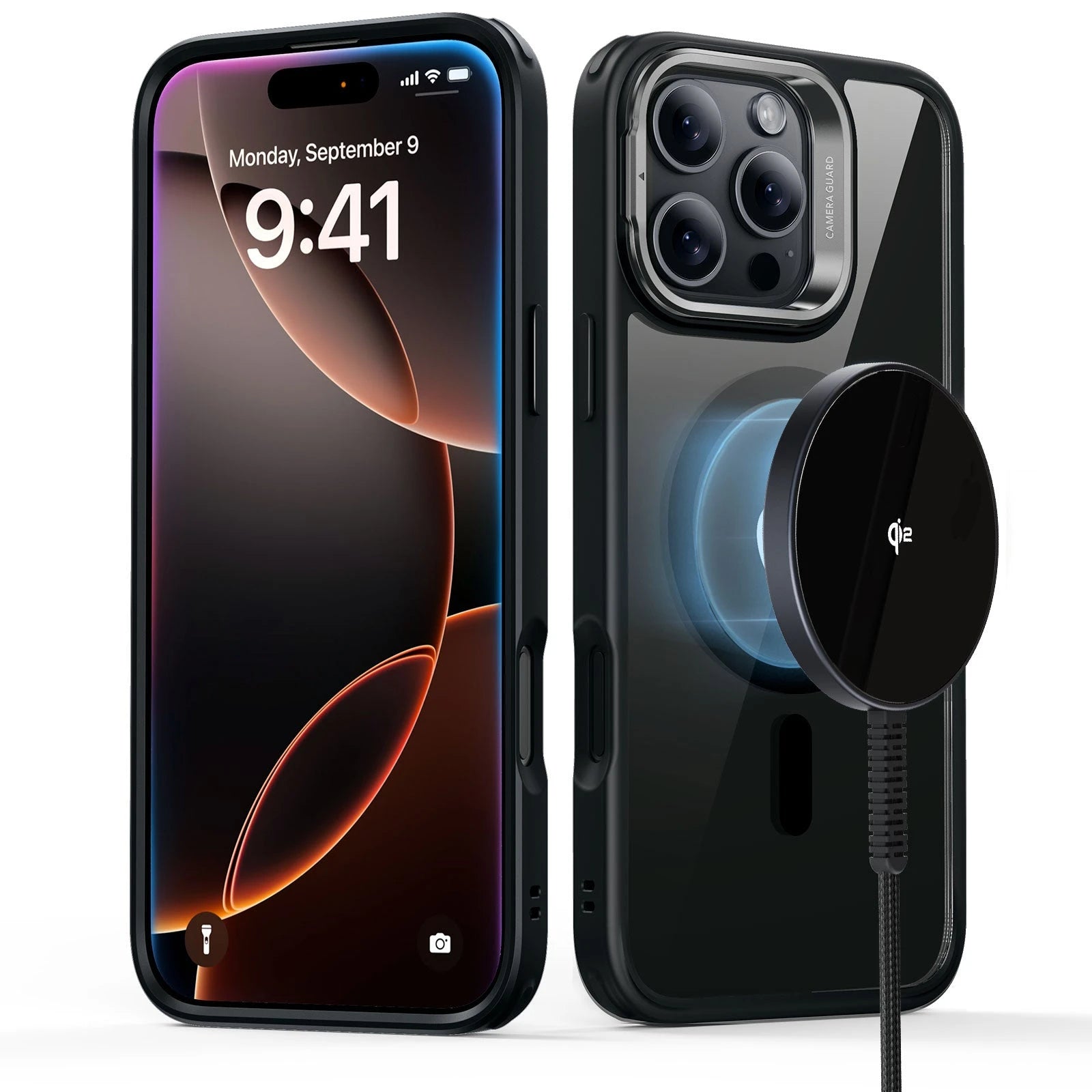 iPhone 16 Pro Wireless Charging Bundle - Clear Black - Clear Black