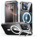 iPhone 16 Pro Max Classic Hybrid with Stash Stand Protection Bundle - Clear - Clear