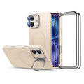 iPhone 16 Cloud Soft Case with Stash Stand Protection Bundle - Light Tan - Light Tan