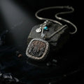 Wealth Attraction – Black Ebony Zaki Lhamo Tibetan Silver Necklace
