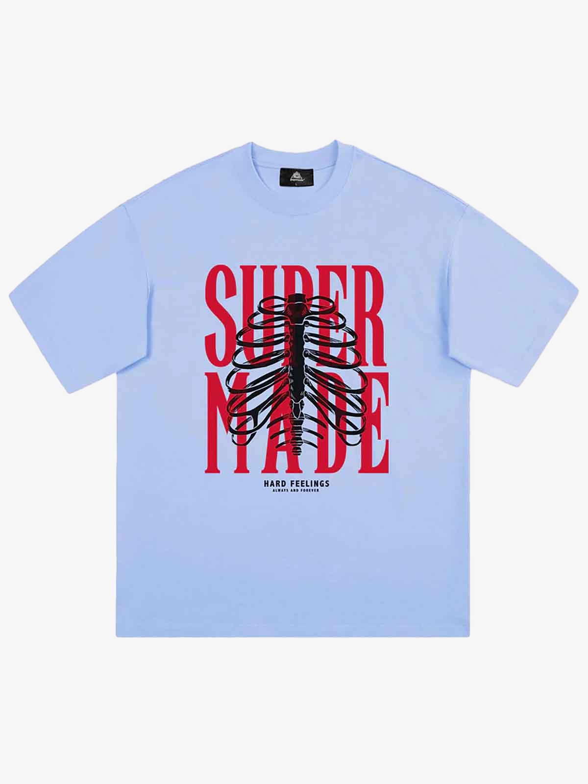 Thesupermade Skull Printed Logo Design T Shirt -1159 - Blue / M