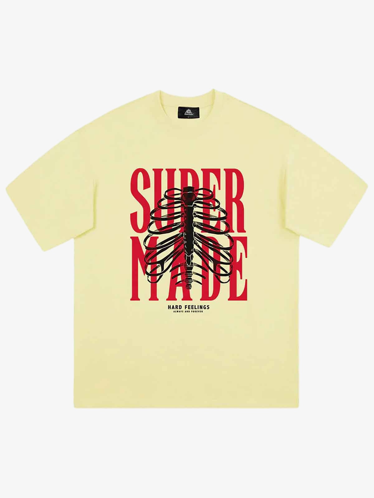 Thesupermade Skull Printed Logo Design T Shirt -1159 - Yellow / M