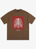 Thesupermade Skull Printed Logo Design T Shirt -1159 - Brown / M