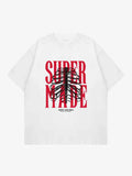 Thesupermade Skull Printed Logo Design T Shirt -1159 - White / L