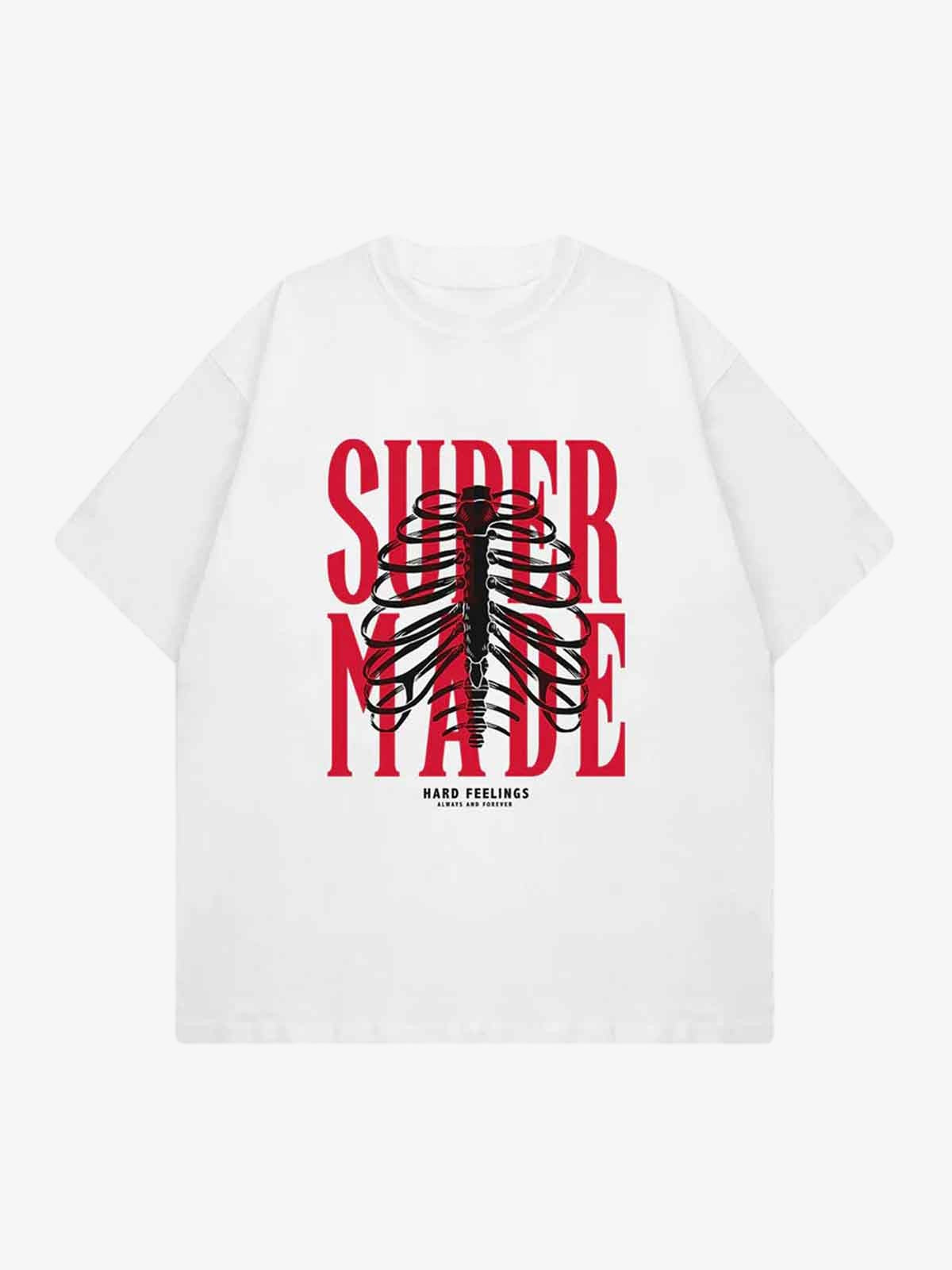Thesupermade Skull Printed Logo Design T Shirt -1159 - White / L
