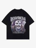 Thesupermade Masked Gangster Portrait Printed T-Shirt-1533 - Black / S