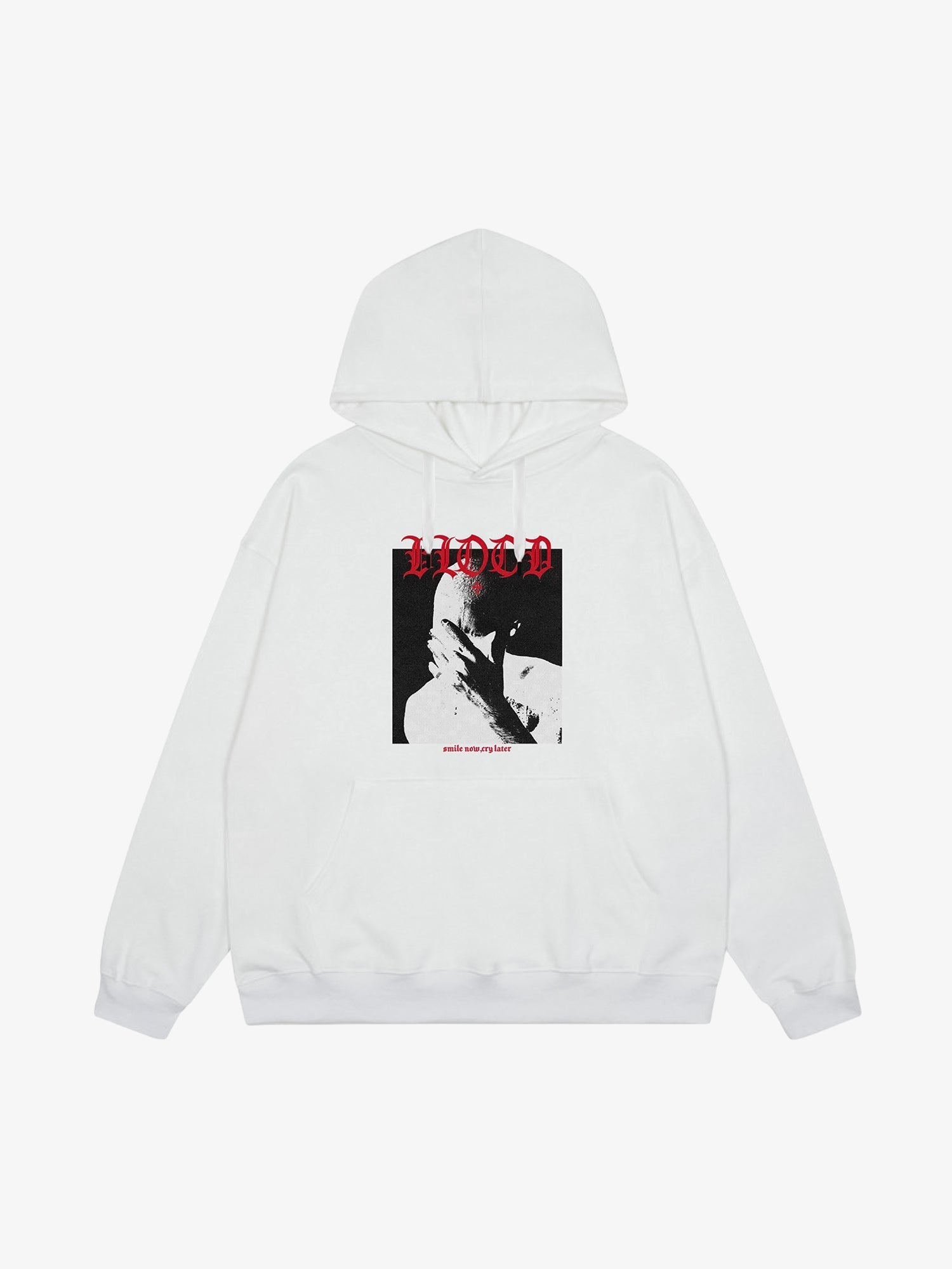Thesupermade Portrait Print Hoodie - White / 2XL