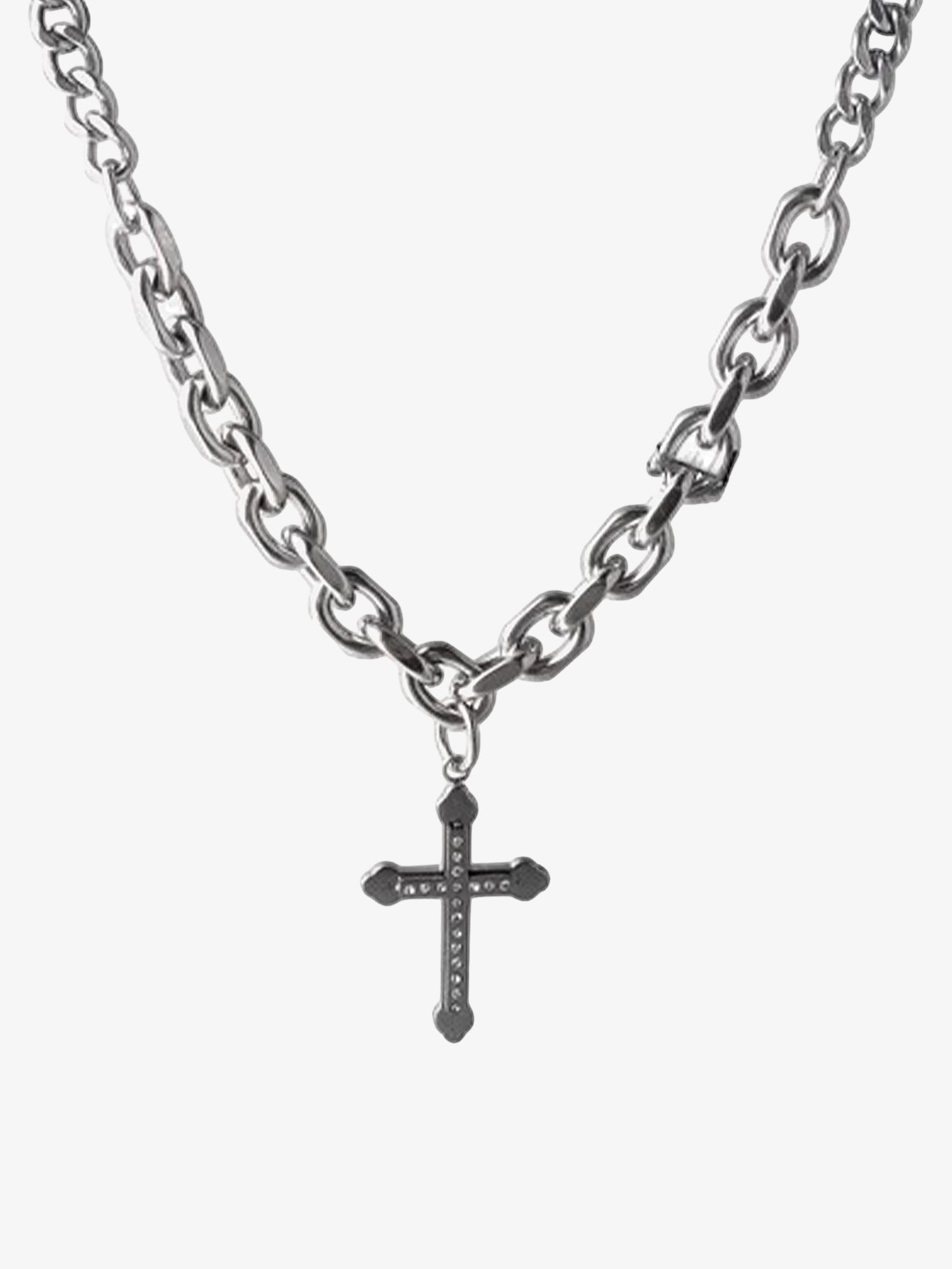 Thesupermade Black Cross Necklace -1131 - One Size