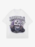 Thesupermade Masked Gangster Portrait Printed T-Shirt-1533 - White / S